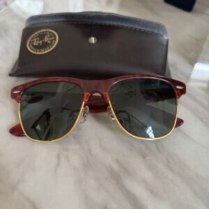 Vintage Ray Ban Wayfarer Max Brown Tortoiseshell Gold Rim Sunglasses